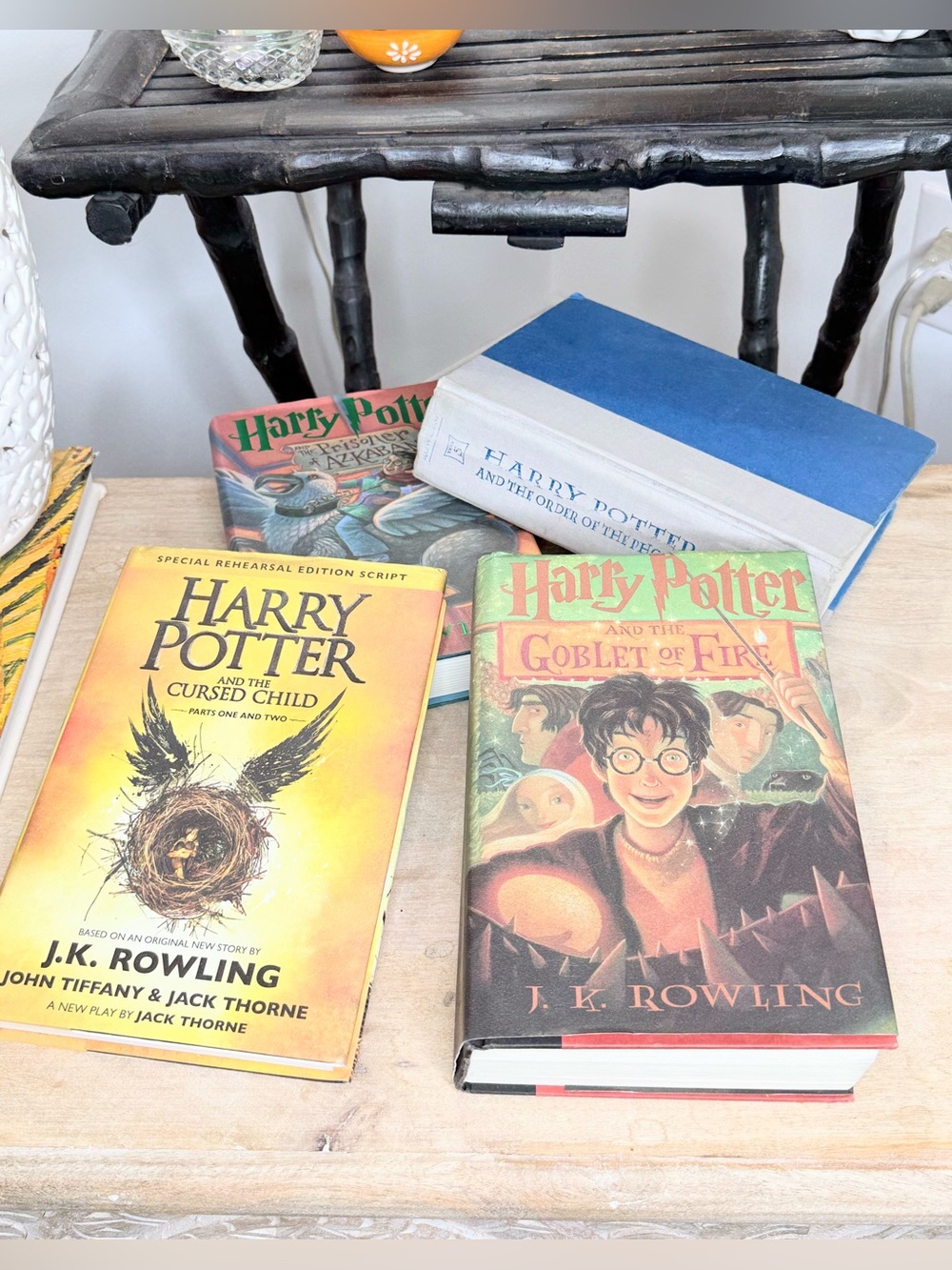Harry Potter Hardcover Book Lot Goblet of Fire Azkaban Phoenix Cursed Child
